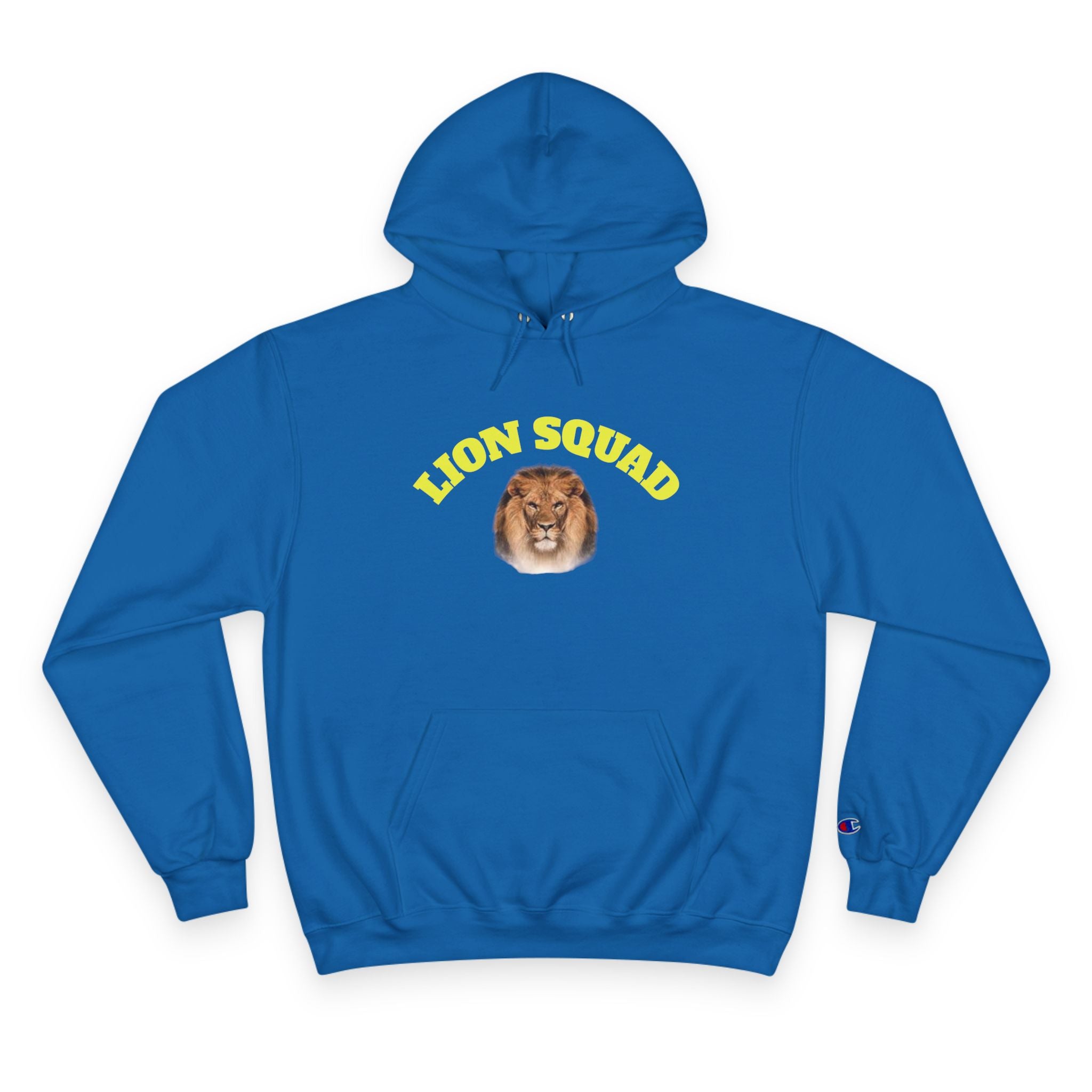 Lion Squad Hoodie — Lion Face Graphic Champion Hoodie