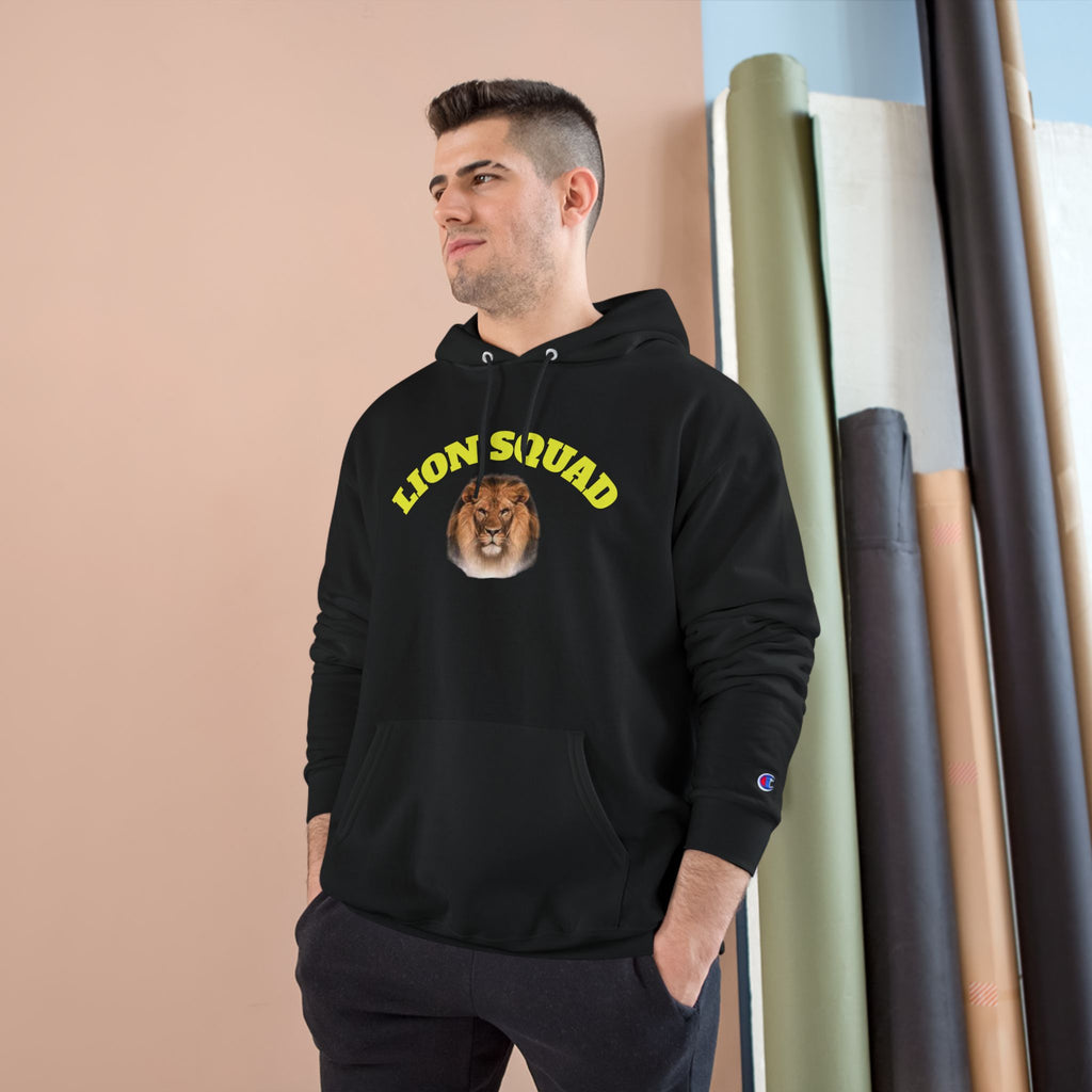 Lion Squad Hoodie — Lion Face Graphic Champion Hoodie