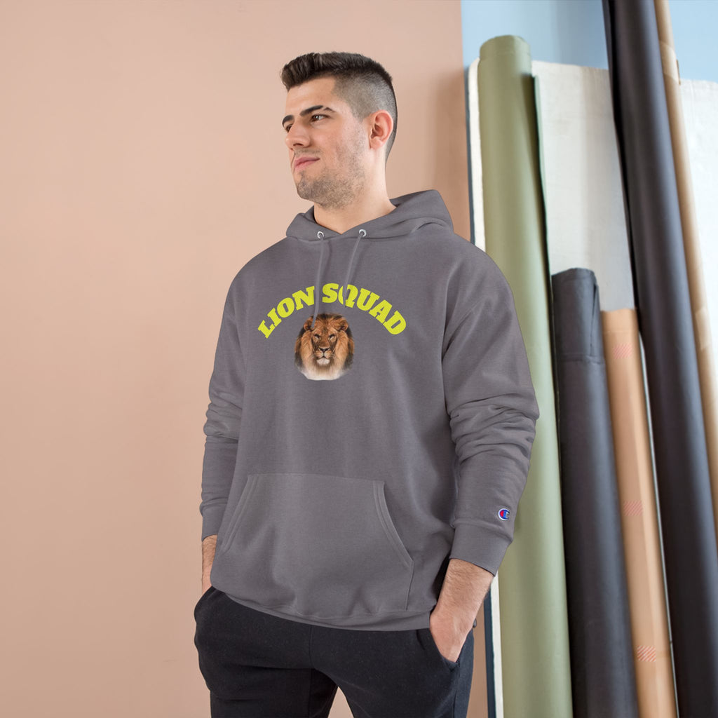 Lion Squad Hoodie — Lion Face Graphic Champion Hoodie
