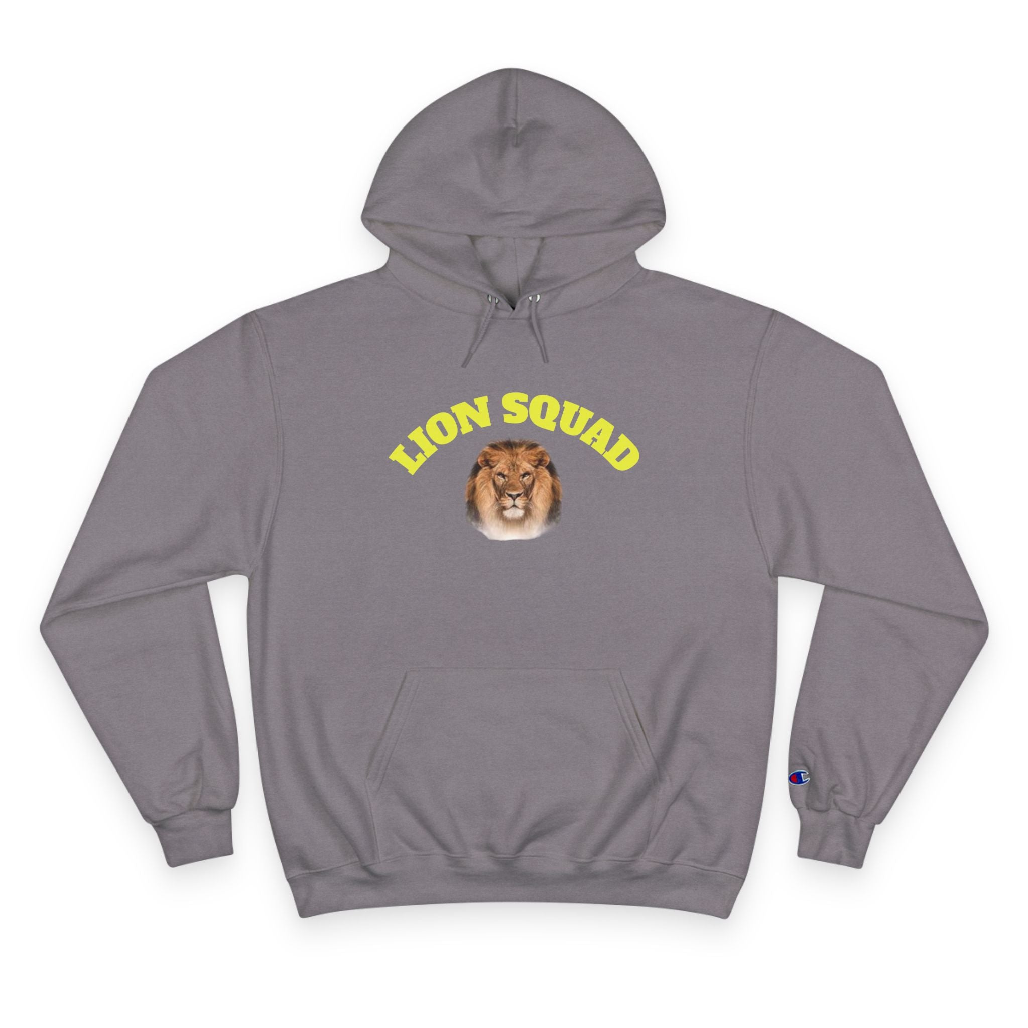 Lion Squad Hoodie — Lion Face Graphic Champion Hoodie