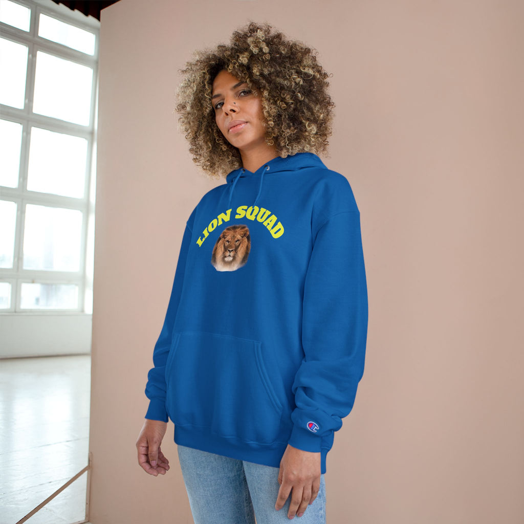 Lion Squad Hoodie — Lion Face Graphic Champion Hoodie