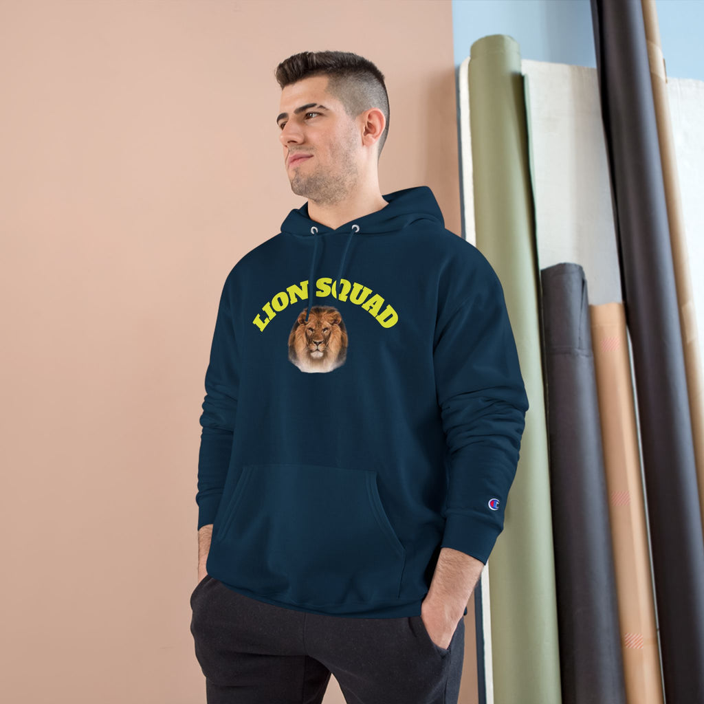 Lion Squad Hoodie — Lion Face Graphic Champion Hoodie