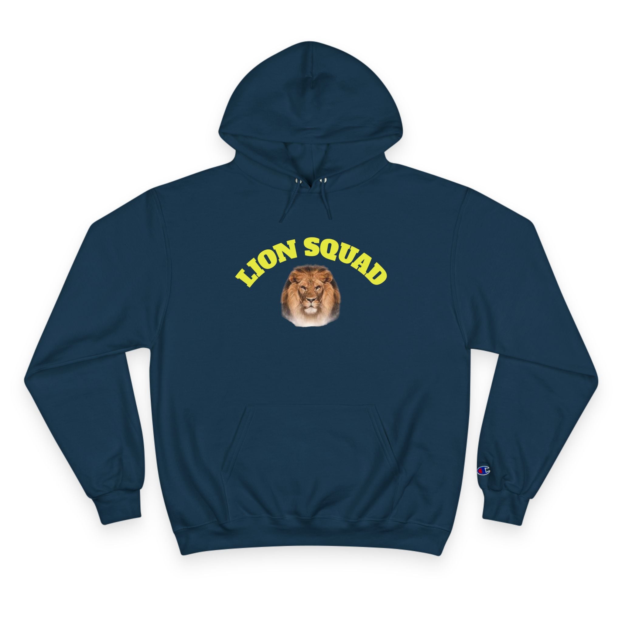 Lion Squad Hoodie — Lion Face Graphic Champion Hoodie