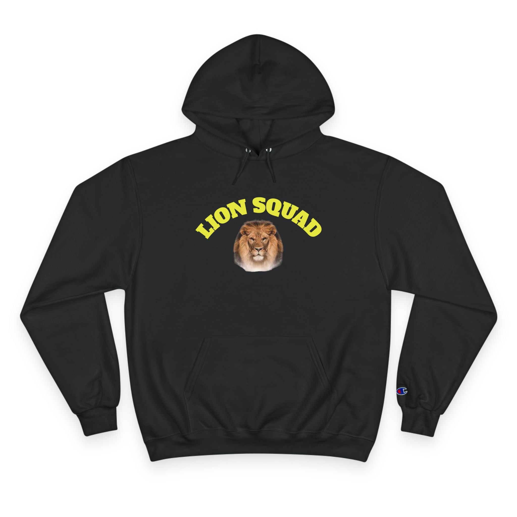Lion Squad Hoodie — Lion Face Graphic Champion Hoodie